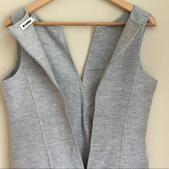 Jil Sander Wool Angora Blend Sleeveless Dress - Picture 6 of 10